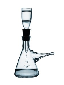 Suction Flask With A Glass Filter And Solution, Isolated
