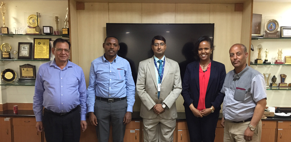 (Left to Right ) Dr. Deepak Bhanot, Mr. Gezahegn Endale Setegn, Mr. Manish Ranjan, Ms. Heran Gerba Borta and Mr. Seyoum Wolde Kere